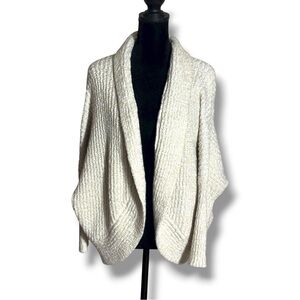 Windsor Elegant Cream Women's Knit Dolman Sleeve Cozy Oversized Cardigan